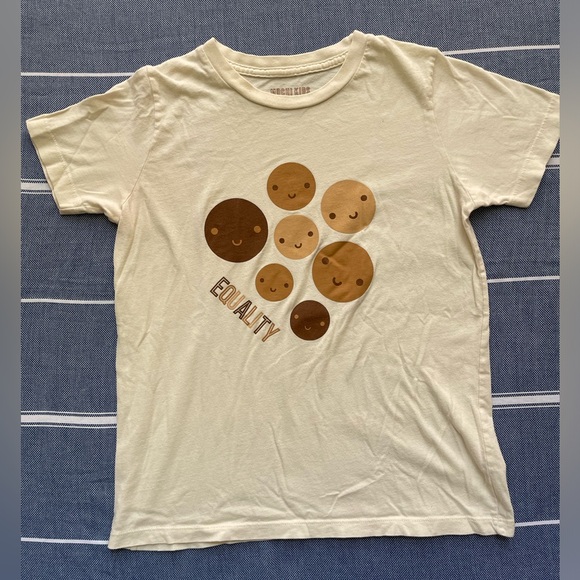 Mochi Kids Organic “Equality” Soft Cotton Graphic Tee Shirt. - Picture 1 of 3
